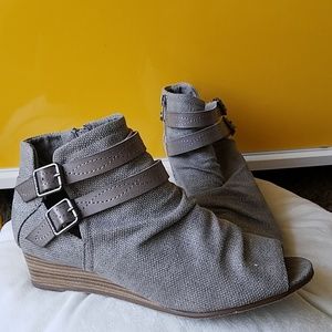 Blowfish open toe ankle boots